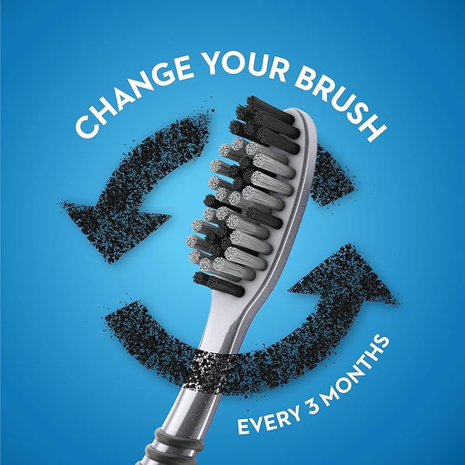 Oral-B Cavity Defense Deep Clean + Whitening Toothbrush, Medium, Charcoal Bristles, Pack of 4