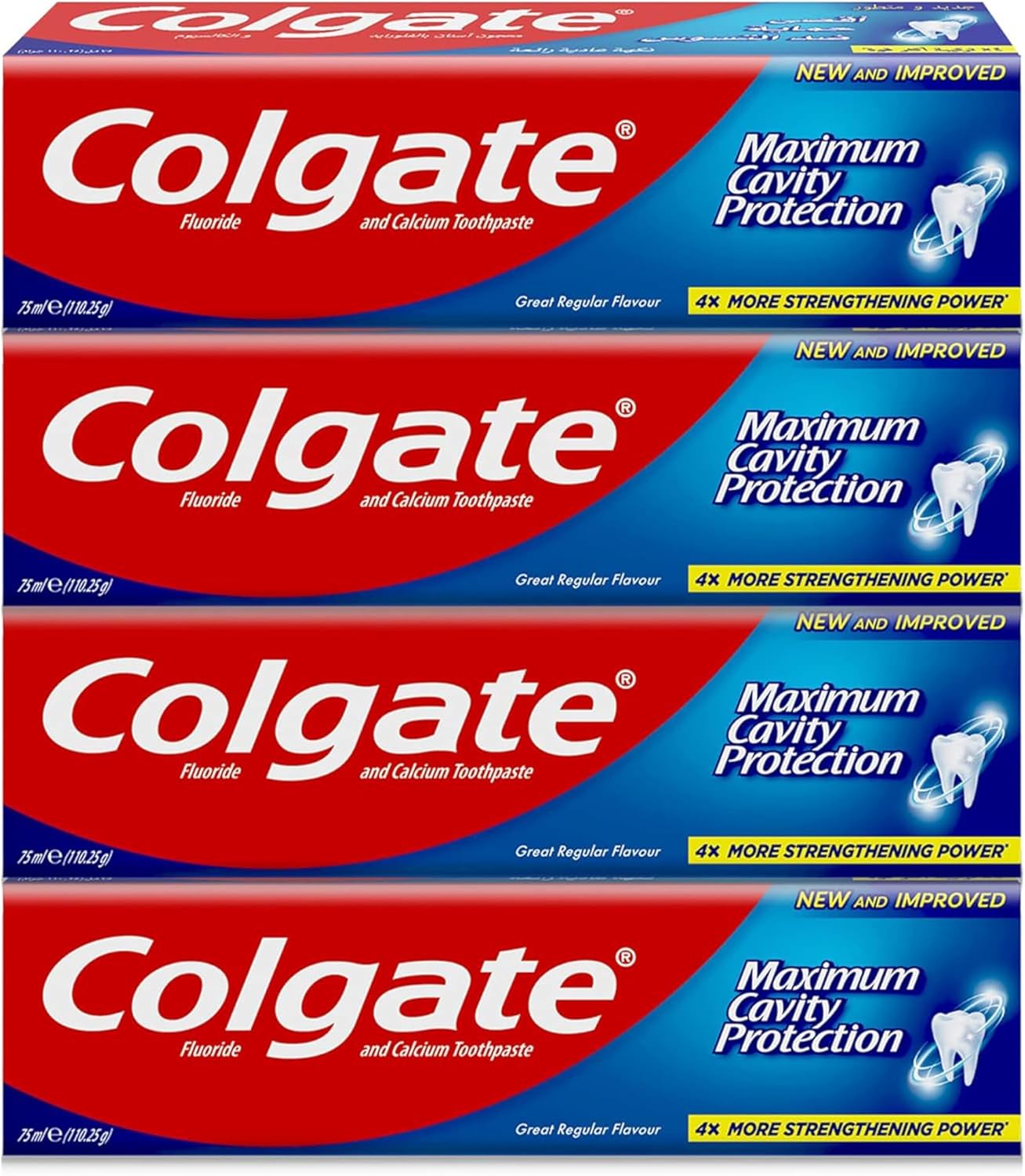 Colgate Maximum Cavity Protection Toothpaste 4x75ml