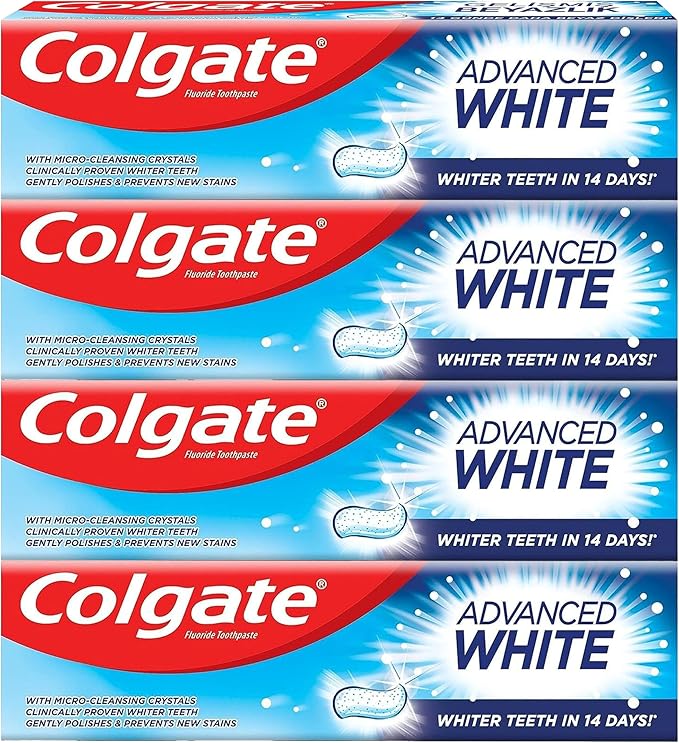 Colgate Advanced White Whitening Toothpaste, 100ml, Pack of 4