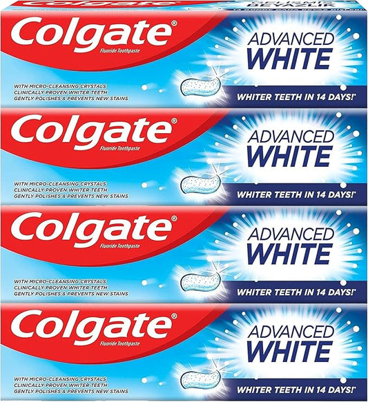 Colgate Advanced White Whitening Toothpaste, 100ml, Pack of 4